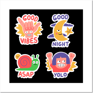 Funny Sticker Posters and Art